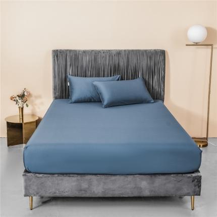 微廉 2020新款60s纯色单品床笠纯色-月光蓝