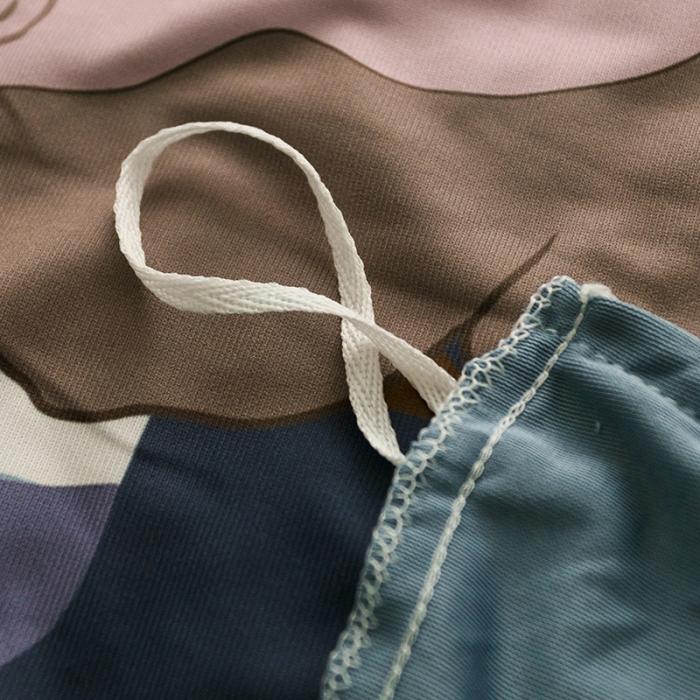 91家纺网 家纺一手货源 找家纺 爱缦 2020新款日系针织棉平网四件套 动物乐园