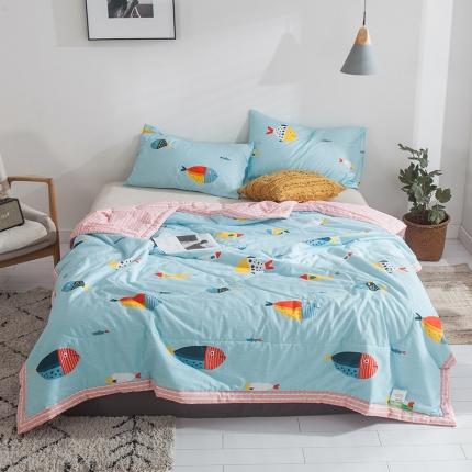 91家纺网 家纺一手货源 找家纺 （总）莱宁被业 2021新款13070喷气印花全棉夏被