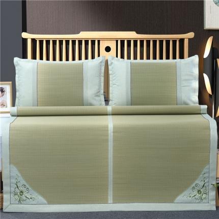 91家纺网 家纺一手货源 找家纺 【2025年新款】天然蔺草席三件套冰藤席凉席冰丝席竹席席兰草席