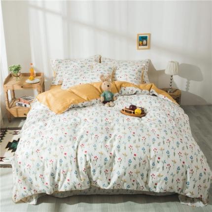 91家纺网 家纺一手货源 找家纺 眠屿 2020新款13372全棉四件套 花间密语