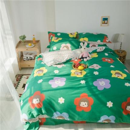 91家纺网 家纺一手货源 找家纺 眠屿 2020新款13372全棉四件套 可爱丸子