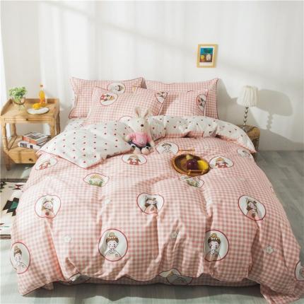 91家纺网 家纺一手货源 找家纺 眠屿 2020新款13372全棉四件套 少女派对