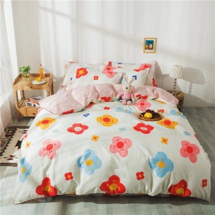 91家纺网 家纺一手货源 找家纺 眠屿 2020新款13372全棉四件套 泫雅花