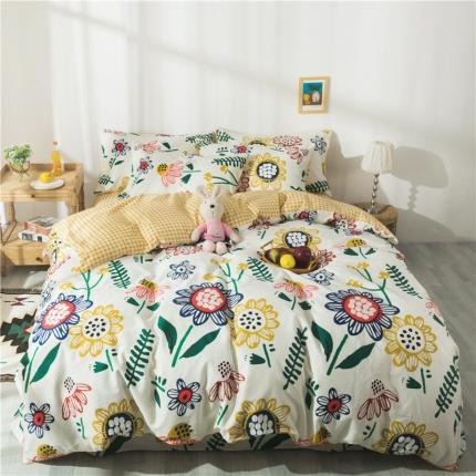 眠屿 2020新款13372全棉四件套 向日葵的梦