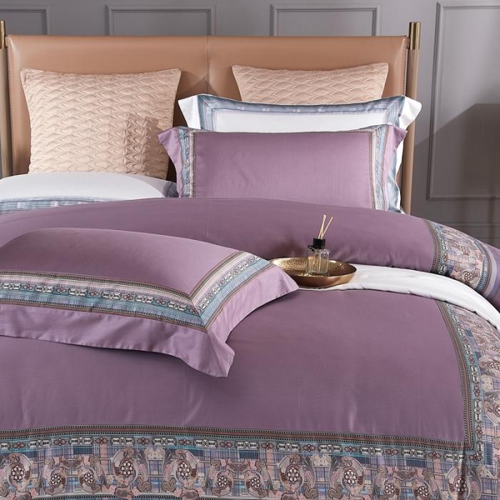 91家纺网 家纺一手货源 找家纺 威克凯丽 2021新款60长绒棉数码工艺四件套 阿狄丽娜