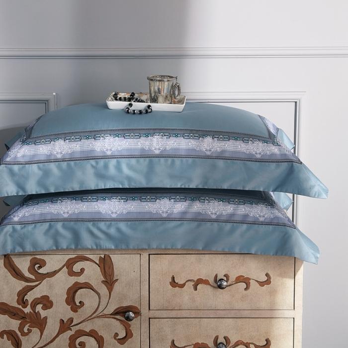 91家纺网 家纺一手货源 找家纺 威克凯丽 2021新款60长绒棉数码工艺四件套 清逸