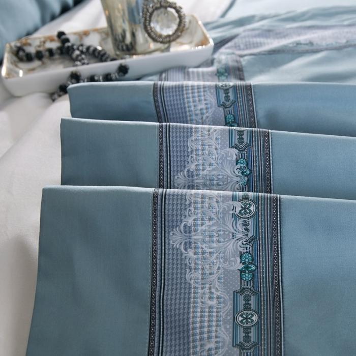 91家纺网 家纺一手货源 找家纺 威克凯丽 2021新款60长绒棉数码工艺四件套 清逸