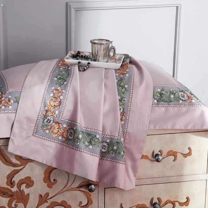 91家纺网 家纺一手货源 找家纺 威克凯丽 2021新款60长绒棉数码工艺四件套 格莉蕾丝