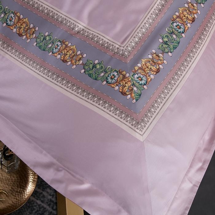 91家纺网 家纺一手货源 找家纺 威克凯丽 2021新款60长绒棉数码工艺四件套 格莉蕾丝