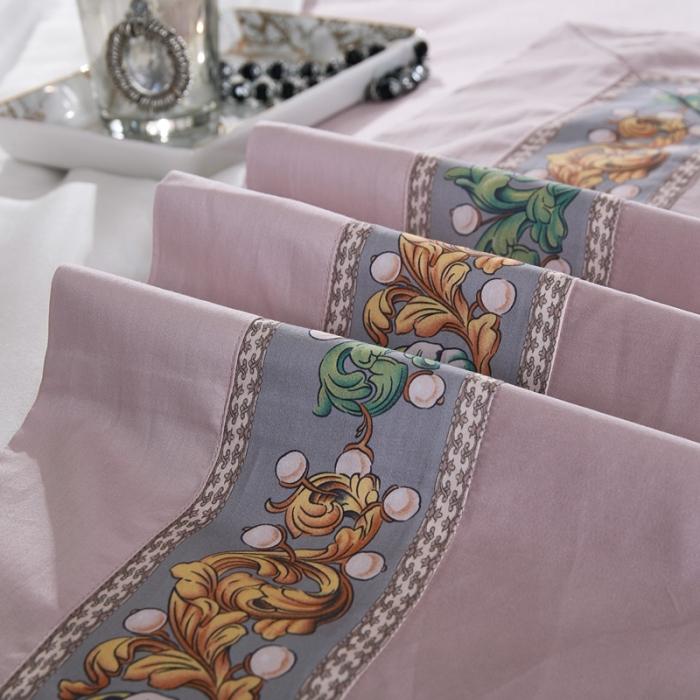 91家纺网 家纺一手货源 找家纺 威克凯丽 2021新款60长绒棉数码工艺四件套 格莉蕾丝