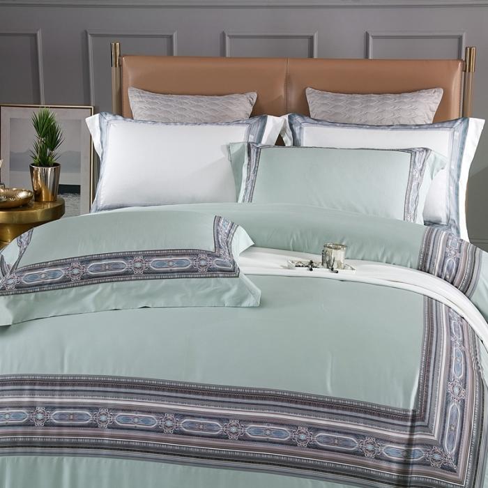 91家纺网 家纺一手货源 找家纺 威克凯丽 2021新款60长绒棉数码工艺四件套 汉森