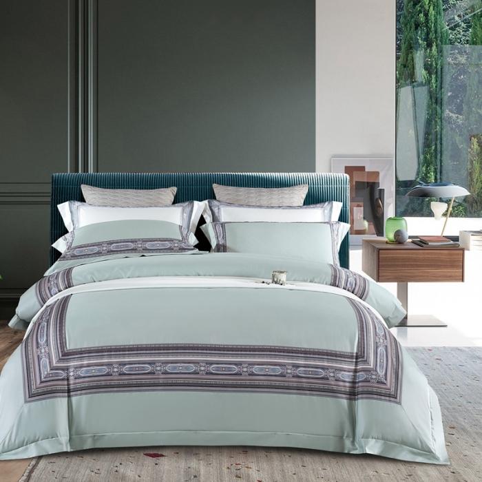 91家纺网 家纺一手货源 找家纺 威克凯丽 2021新款60长绒棉数码工艺四件套 汉森