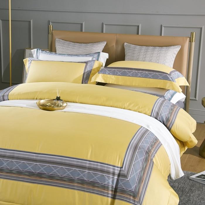 91家纺网 家纺一手货源 找家纺 威克凯丽 2021新款60长绒棉数码工艺四件套 流金岁月