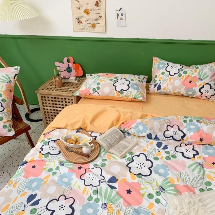 91家纺网 家纺一手货源 找家纺 时年家纺 2020新款全棉四件套小可爱系列 春和