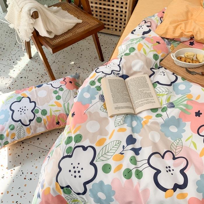 91家纺网 家纺一手货源 找家纺 时年家纺 2020新款全棉四件套小可爱系列 春和