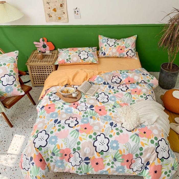 91家纺网 家纺一手货源 找家纺 时年家纺 2020新款全棉四件套小可爱系列 春和