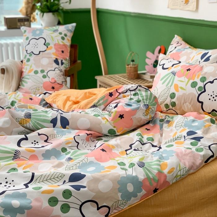 91家纺网 家纺一手货源 找家纺 时年家纺 2020新款全棉四件套小可爱系列 春和