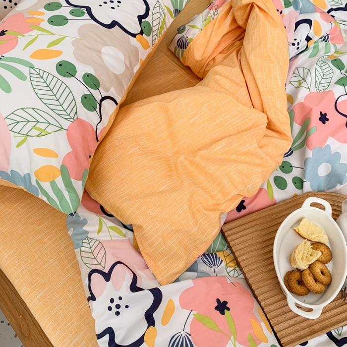 91家纺网 家纺一手货源 找家纺 时年家纺 2020新款全棉四件套小可爱系列 春和