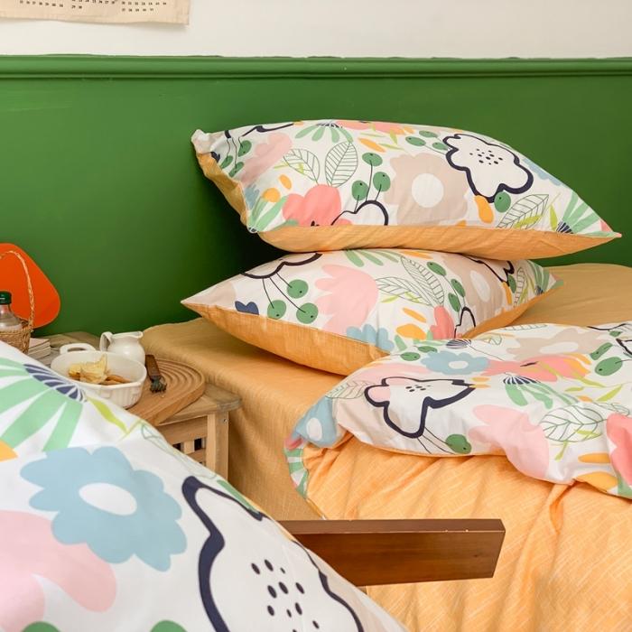 91家纺网 家纺一手货源 找家纺 时年家纺 2020新款全棉四件套小可爱系列 春和