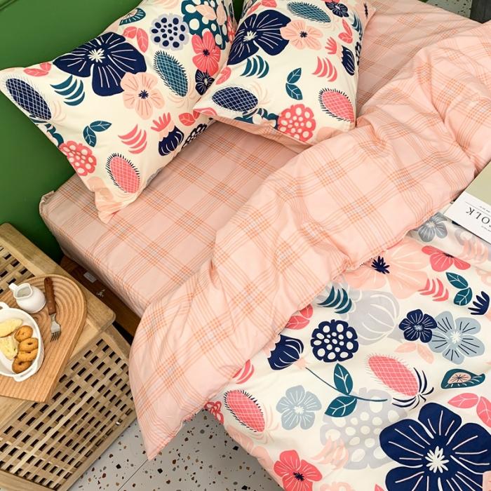 91家纺网 家纺一手货源 找家纺 时年家纺 2020新款全棉四件套小可爱系列 花趣