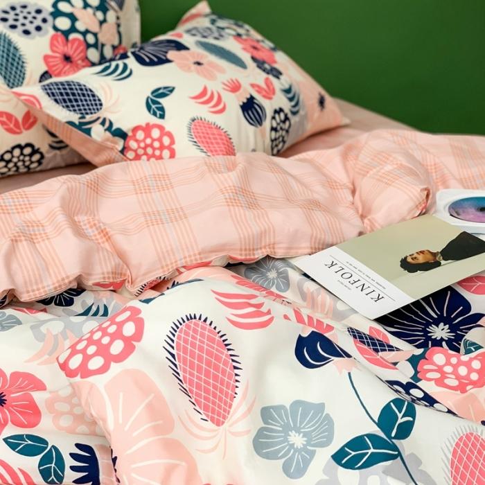 91家纺网 家纺一手货源 找家纺 时年家纺 2020新款全棉四件套小可爱系列 花趣