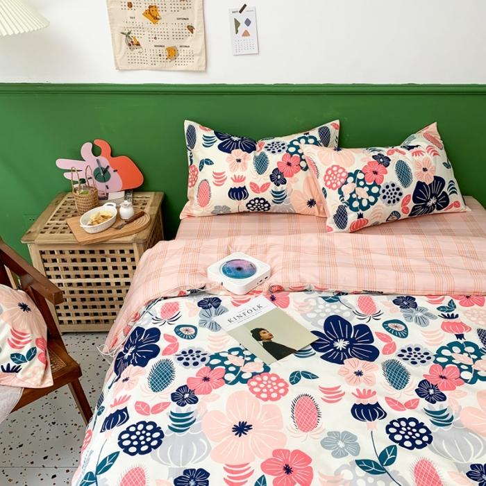 91家纺网 家纺一手货源 找家纺 时年家纺 2020新款全棉四件套小可爱系列 花趣