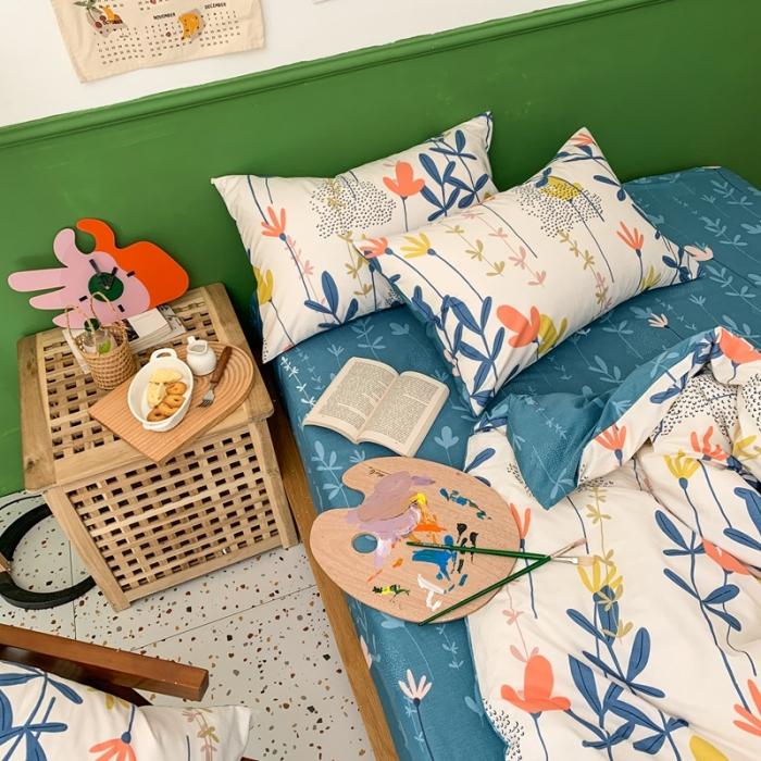 91家纺网 家纺一手货源 找家纺 时年家纺 2020新款全棉四件套小可爱系列 恋恋物语