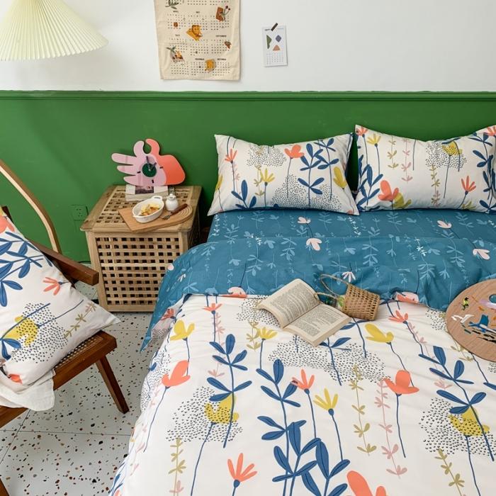 91家纺网 家纺一手货源 找家纺 时年家纺 2020新款全棉四件套小可爱系列 恋恋物语