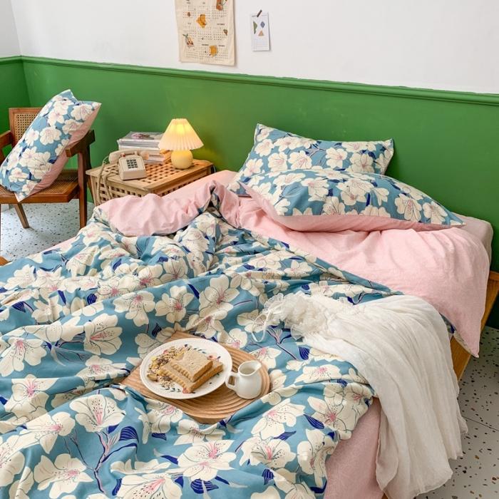 91家纺网 家纺一手货源 找家纺 时年家纺 2020新款全棉四件套小可爱系列 凝香