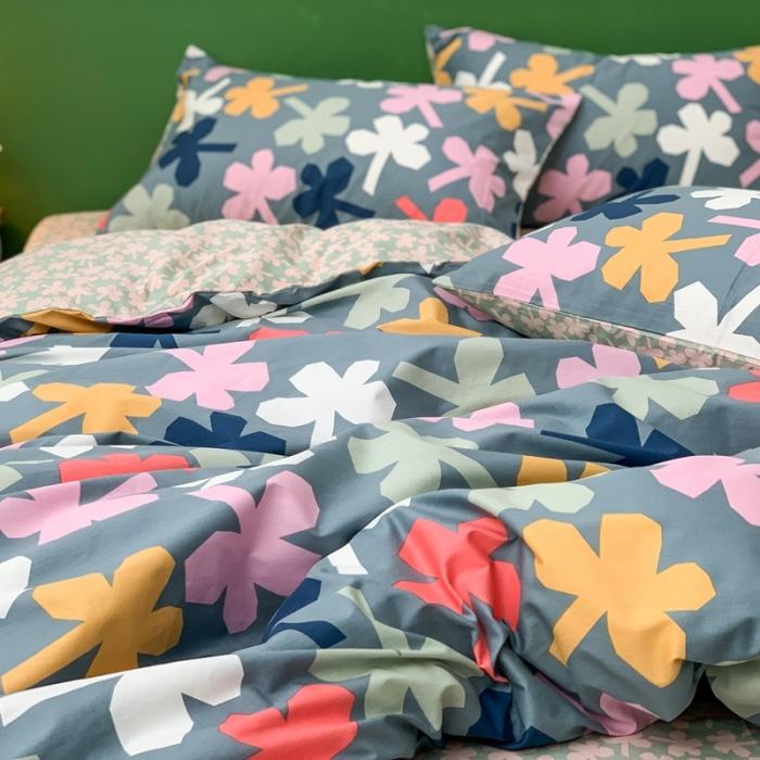 91家纺网 家纺一手货源 找家纺 时年家纺 2020新款全棉四件套小可爱系列 四叶草