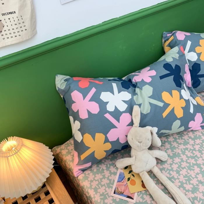 91家纺网 家纺一手货源 找家纺 时年家纺 2020新款全棉四件套小可爱系列 四叶草