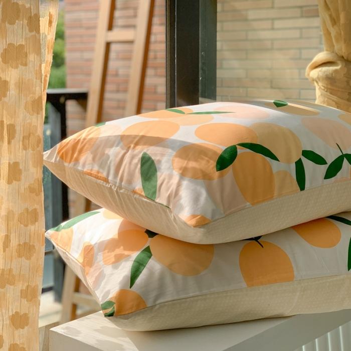 91家纺网 家纺一手货源 找家纺 时年家纺 2020新款全棉四件套小可爱系列 小枇杷黄