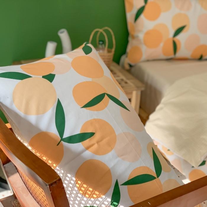 91家纺网 家纺一手货源 找家纺 时年家纺 2020新款全棉四件套小可爱系列 小枇杷黄