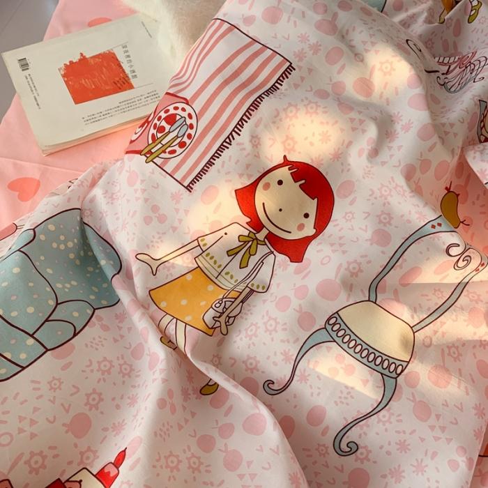 91家纺网 家纺一手货源 找家纺 时年家纺 2020新款全棉四件套小可爱系列 公主日记