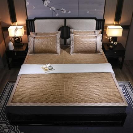 91家纺网 家纺一手货源 找家纺 【日式凉席床垫】新品凉席床垫三件套藤席 冬夏两用 自由切换