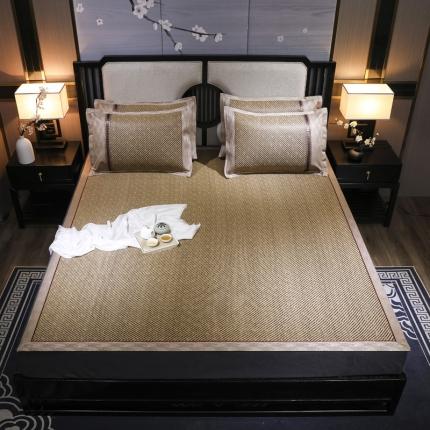 91家纺网 家纺一手货源 找家纺 【日式凉席床垫】新品凉席床垫三件套藤席 冬夏两用 自由切换