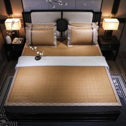 91家纺网 家纺一手货源 找家纺 【日式凉席床垫】新品凉席床垫三件套藤席 冬夏两用 自由切换