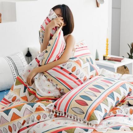 91家纺网 家纺一手货源 找家纺 例外 2020新款全棉13370波西米亚系列四件套 芒种