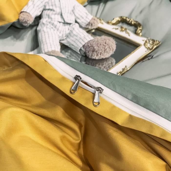 91家纺网 家纺一手货源 找家纺 眠帛家居 2020全棉绣花小清新四件套 伊凌灰绿