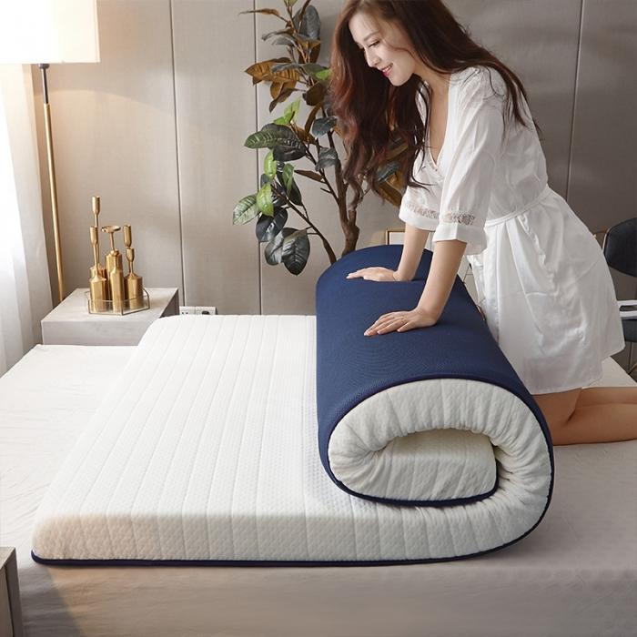 91家纺网 家纺一手货源 找家纺 欣罗兰垫业 2022三明治针织记忆棉床垫 繁茂白