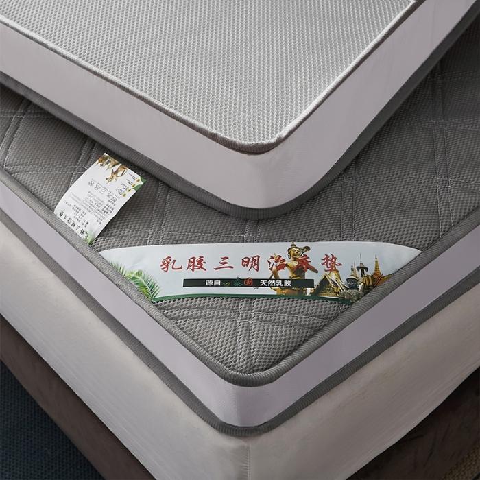 91家纺网 家纺一手货源 找家纺 欣罗兰垫业 2022三明治针织记忆棉床垫 斜纹灰