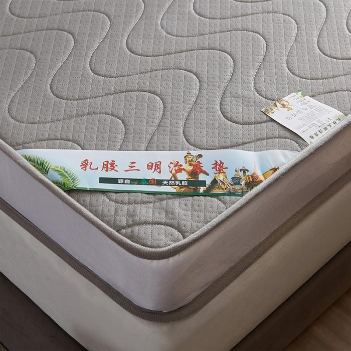 91家纺网 家纺一手货源 找家纺 欣罗兰垫业 2022三明治针织记忆棉床垫 针织棉波浪灰