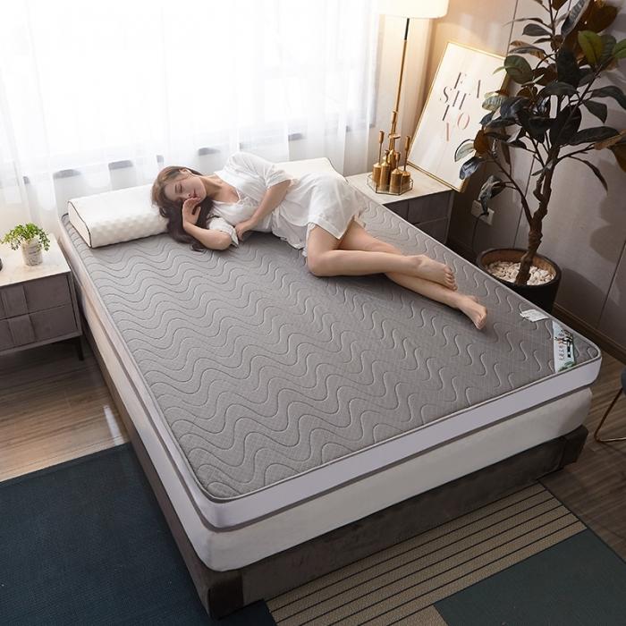 91家纺网 家纺一手货源 找家纺 欣罗兰垫业 2022三明治针织记忆棉床垫 针织棉波浪灰