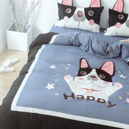 木堇 2020新款全棉水洗棉工艺款四件套 法斗