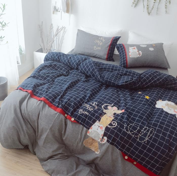 91家纺网 家纺一手货源 找家纺 木堇 2020新款全棉水洗棉工艺款四件套 猫和老鼠