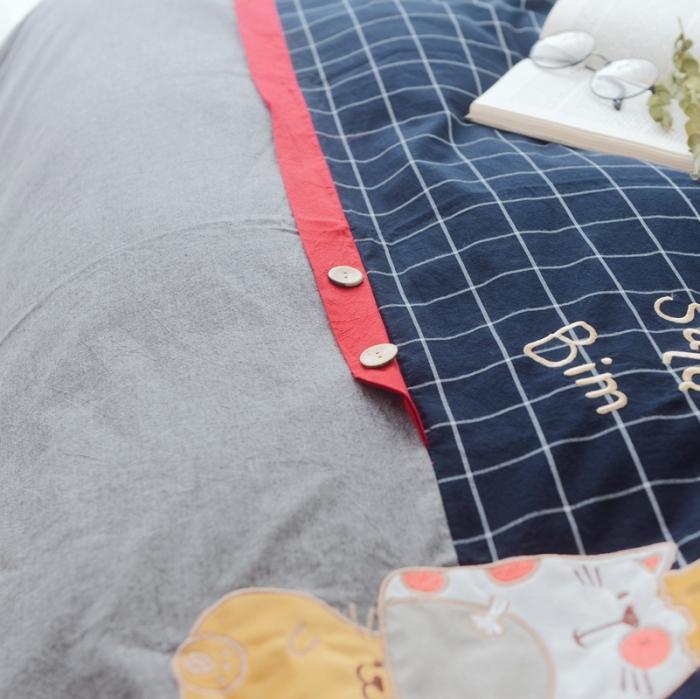 91家纺网 家纺一手货源 找家纺 木堇 2020新款全棉水洗棉工艺款四件套 猫和老鼠