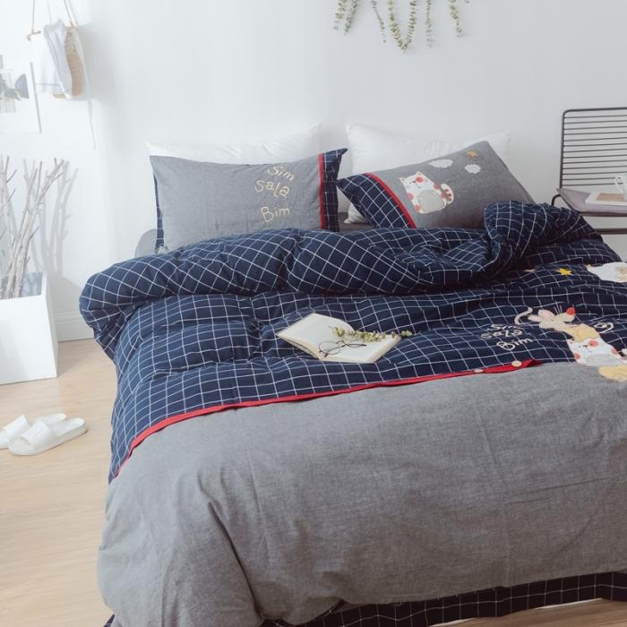 91家纺网 家纺一手货源 找家纺 木堇 2020新款全棉水洗棉工艺款四件套 猫和老鼠