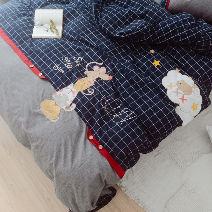 91家纺网 家纺一手货源 找家纺 木堇 2020新款全棉水洗棉工艺款四件套 猫和老鼠