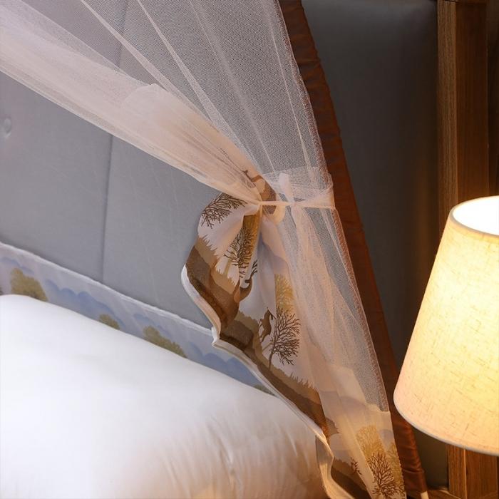 91家纺网 家纺一手货源 找家纺 博诺蚊帐 2021新款加高防蚊魔术蚊帐 麋鹿森林